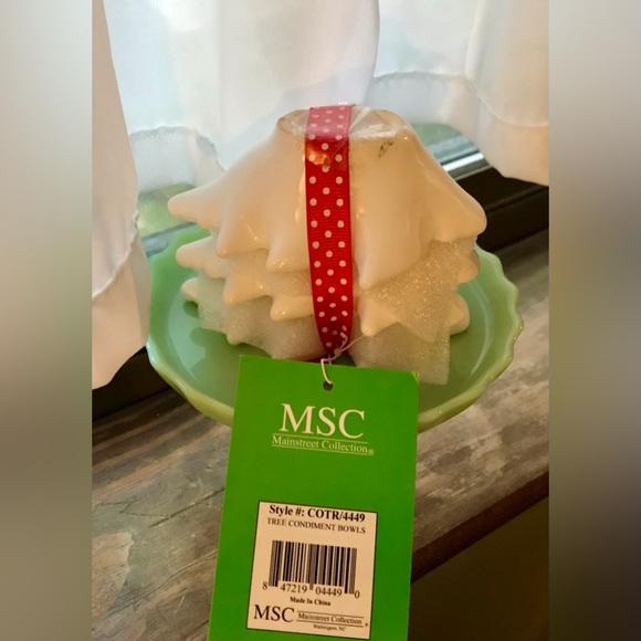 New MAINSTREET COLLECTION Set 3 White Ceramic Small Tree Condiment Bowl Tea Time - Picture 7 of 7